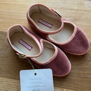 VIBI VENEZIA Velvet Mary Jane Flats in Cipria